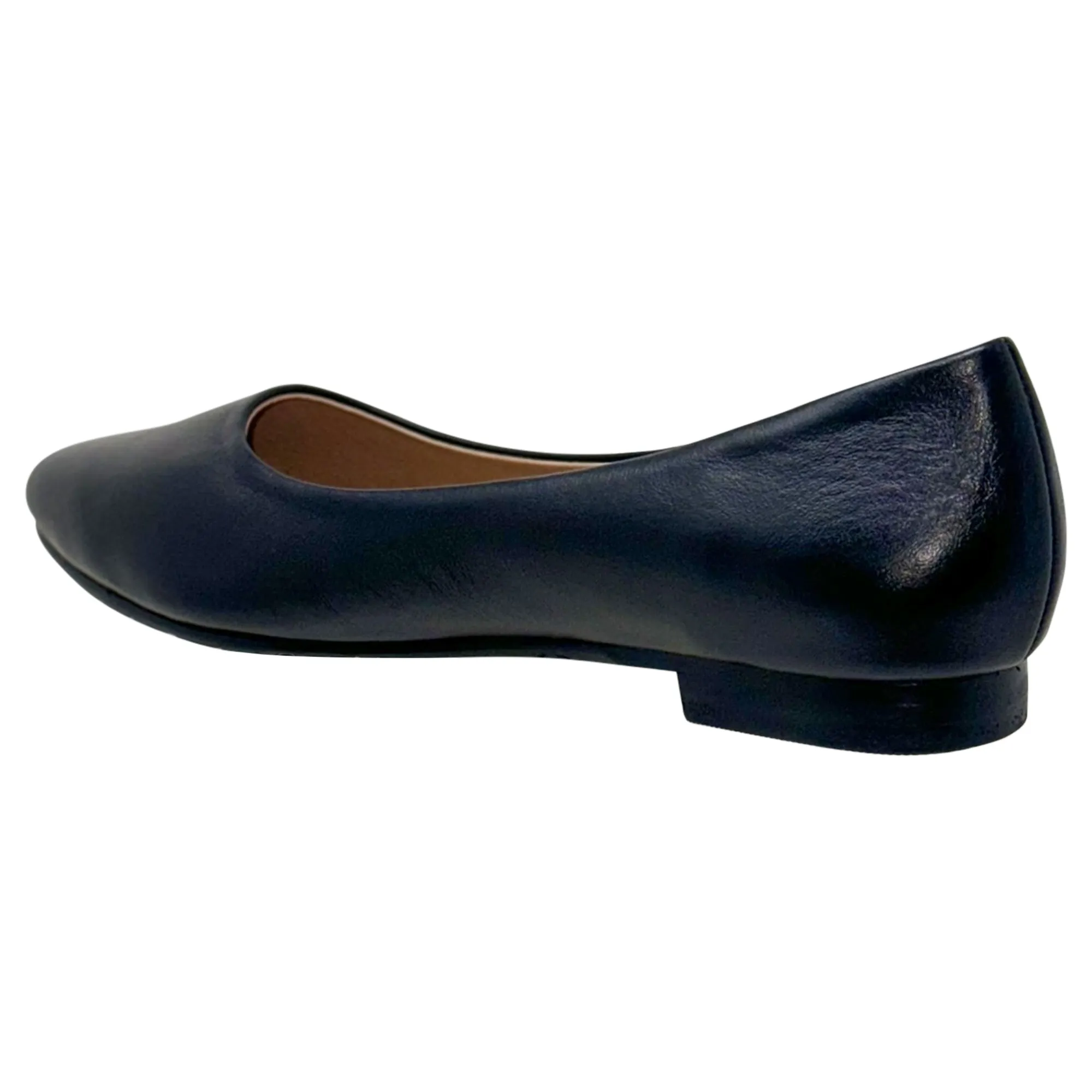SOBEYO Women's Pointed Toe Flat Genuine Leather Memory Foam Cushion