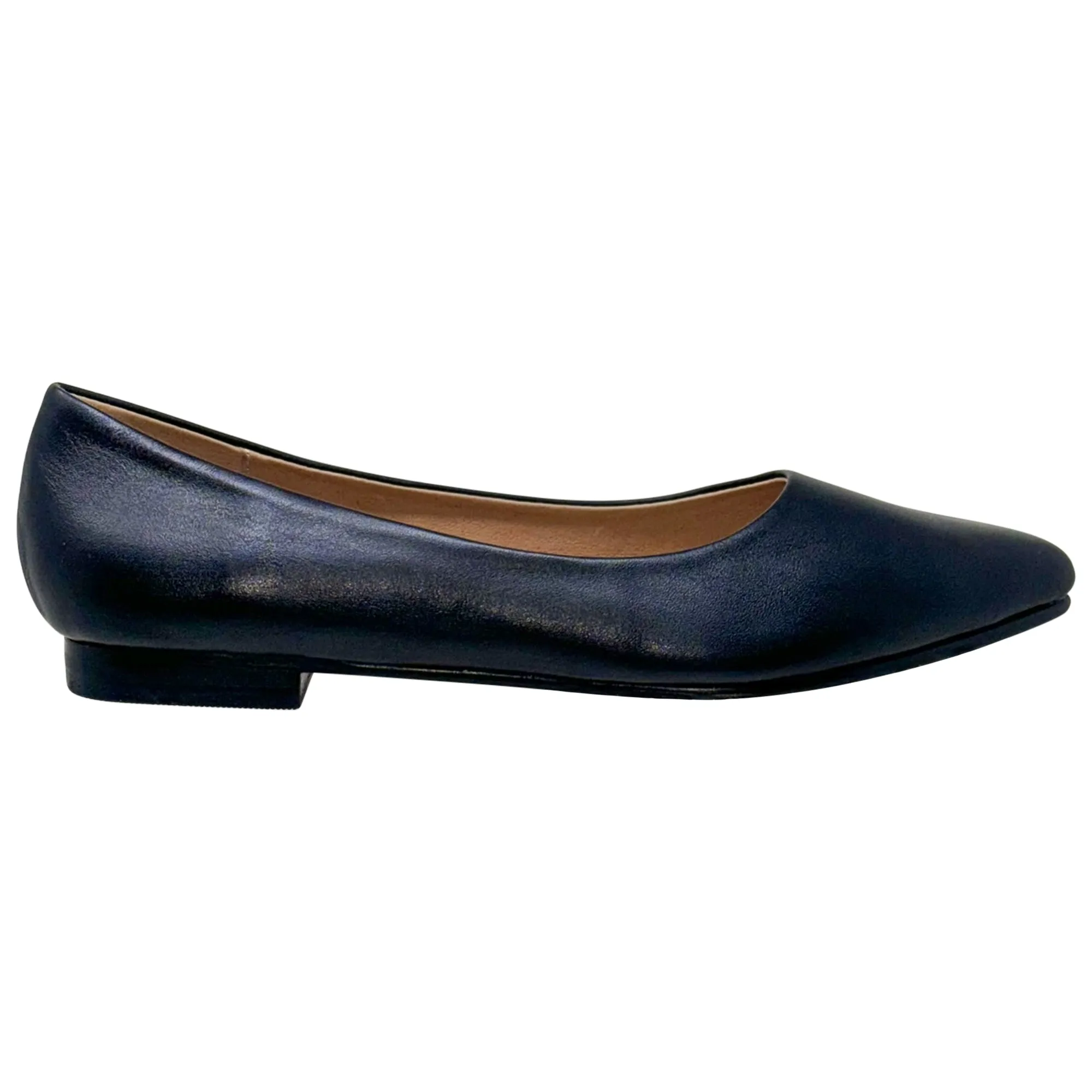 SOBEYO Women's Pointed Toe Flat Genuine Leather Memory Foam Cushion