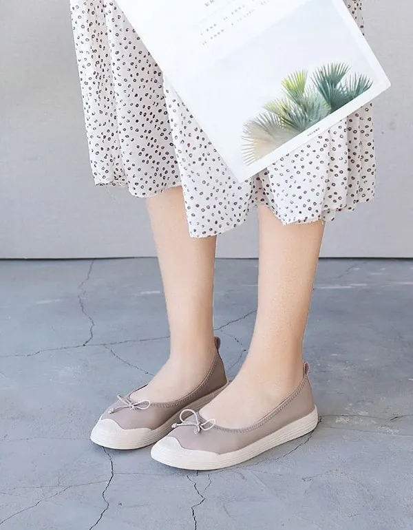 Spring Soft Leather Comfortable Flat Nurse Shoes