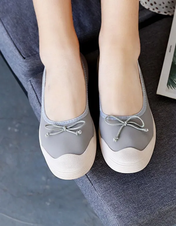 Spring Soft Leather Comfortable Flat Nurse Shoes