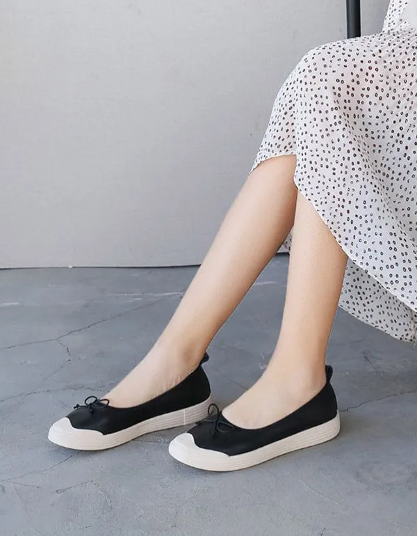Spring Soft Leather Comfortable Flat Nurse Shoes