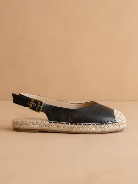 The Massa | Black Ballet Inspired Espadrille Flat