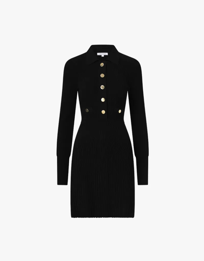 Veronica Beard Short Sleeve Lauper Dress in Black