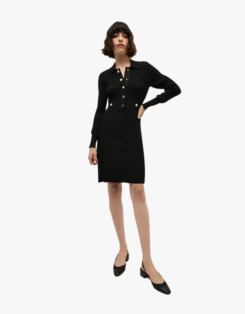 Veronica Beard Short Sleeve Lauper Dress in Black