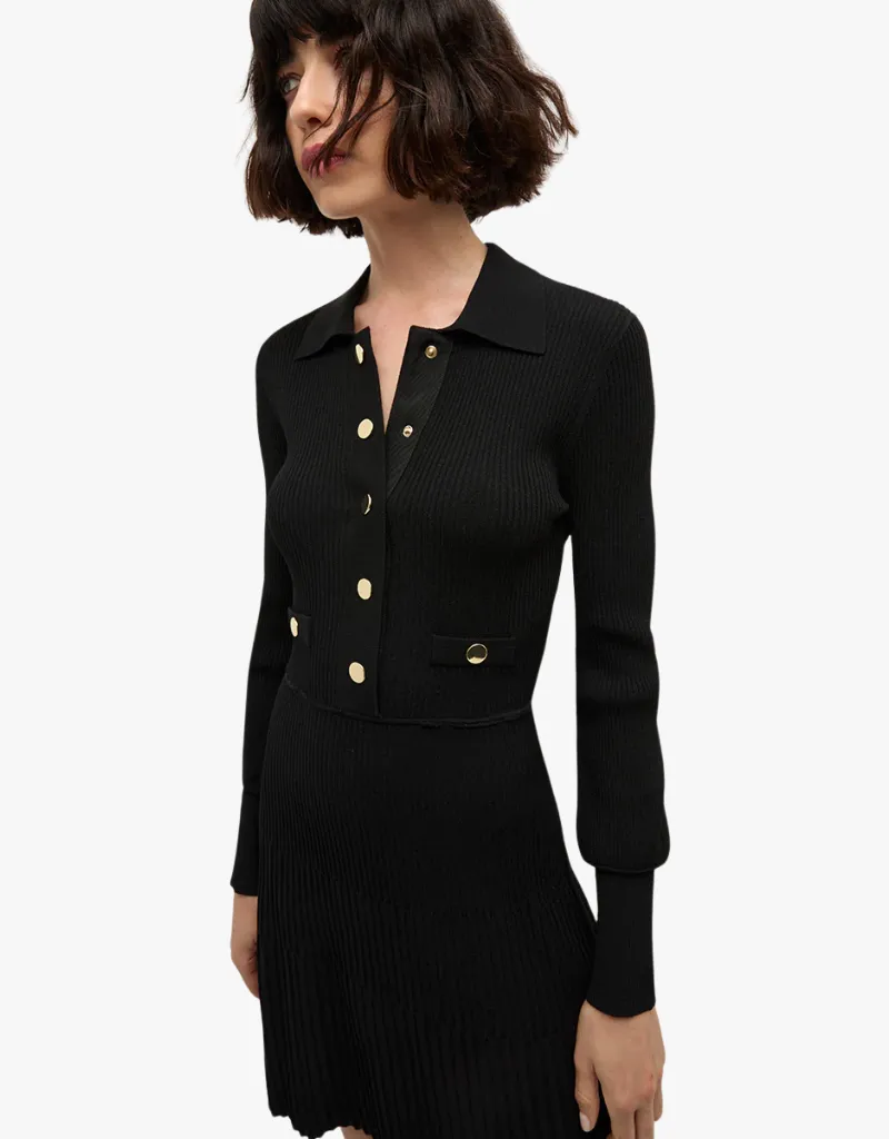 Veronica Beard Short Sleeve Lauper Dress in Black
