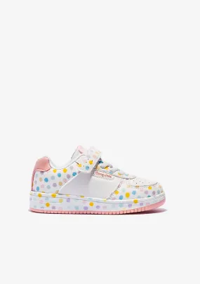 White Dots Elastic Sneakers