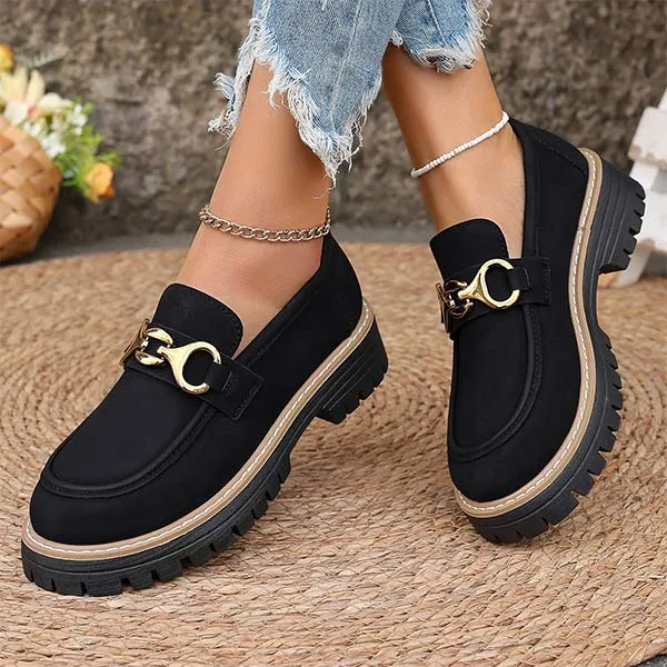 Women's Buckle Thick Sole Low Top Shoes 34480556C