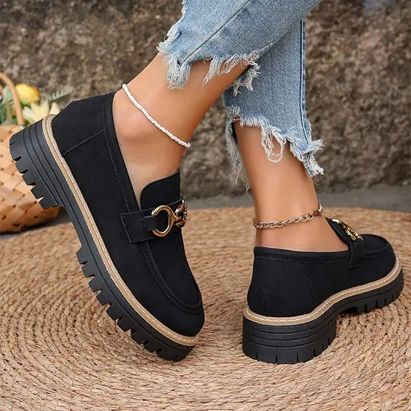 Women's Buckle Thick Sole Low Top Shoes 34480556C