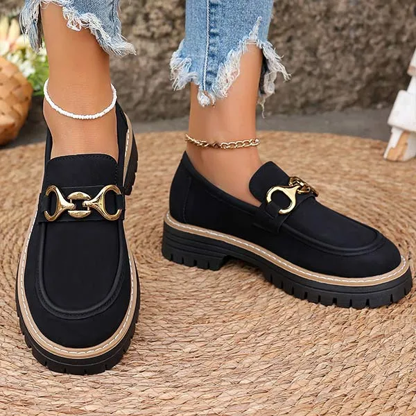Women's Buckle Thick Sole Low Top Shoes 34480556C