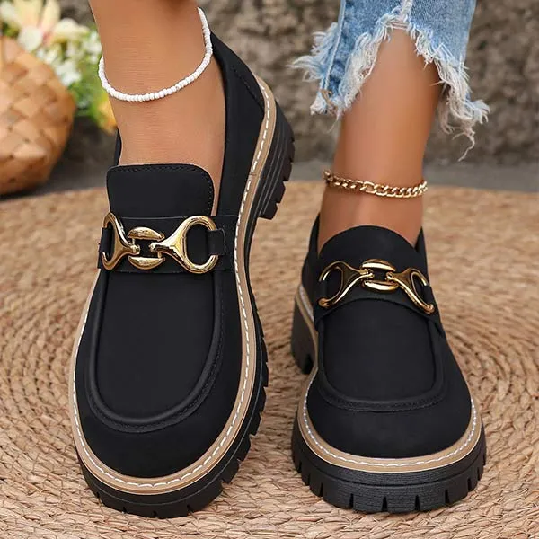Women's Buckle Thick Sole Low Top Shoes 34480556C