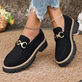 Women's Buckle Thick Sole Low Top Shoes 34480556C