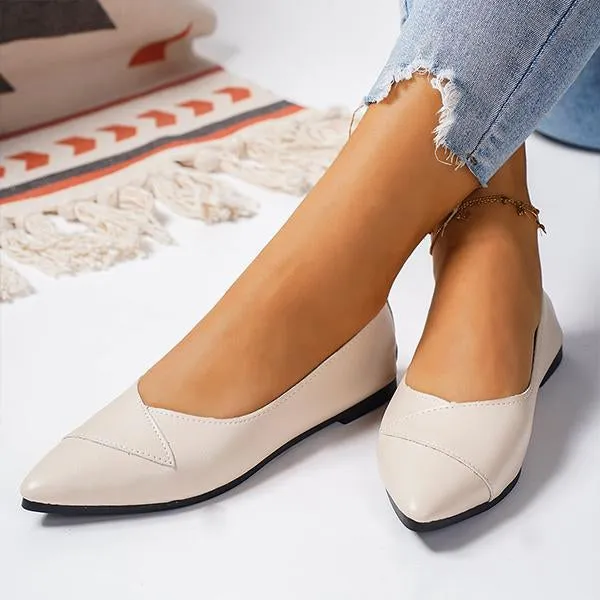 Women's Fashionable Pointed Toe Flat Shoes 61006209S