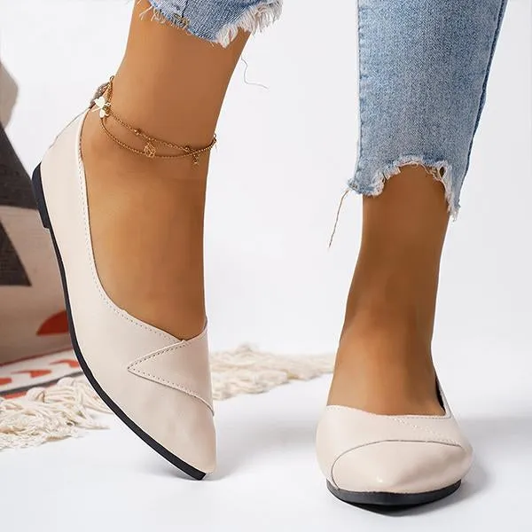 Women's Fashionable Pointed Toe Flat Shoes 61006209S