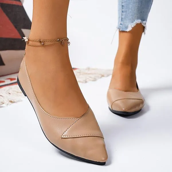 Women's Fashionable Pointed Toe Flat Shoes 61006209S