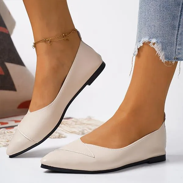 Women's Fashionable Pointed Toe Flat Shoes 61006209S