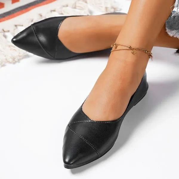 Women's Fashionable Pointed Toe Flat Shoes 61006209S