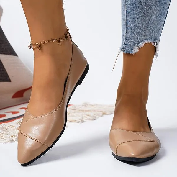 Women's Fashionable Pointed Toe Flat Shoes 61006209S