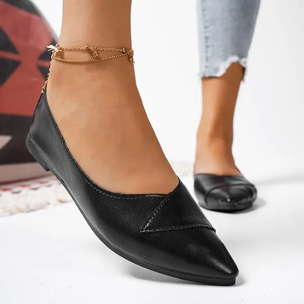 Women's Fashionable Pointed Toe Flat Shoes 61006209S