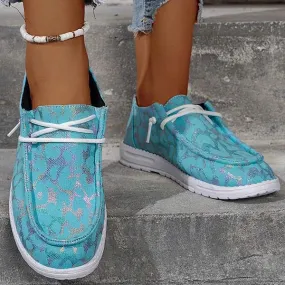 Women's Flat Printed Casual Canvas Shoes 59583532C