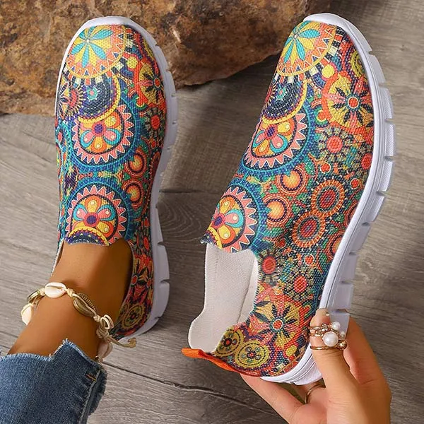 Women's Graffiti Slip-On Loafers 36755525C
