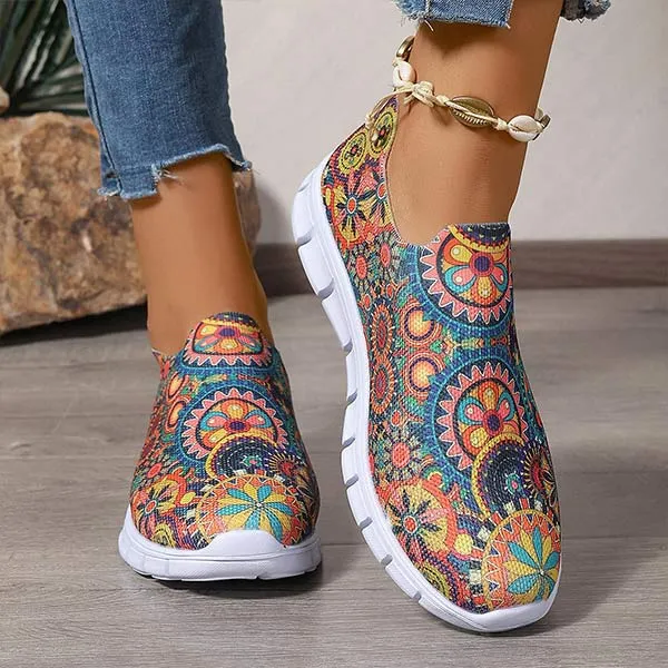 Women's Graffiti Slip-On Loafers 36755525C