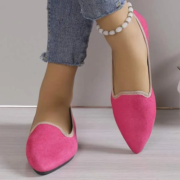 Women's Pointed-Toe Shallow Mouth Flats 22205909C