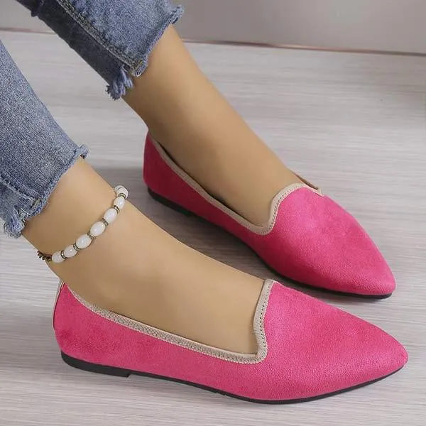 Women's Pointed-Toe Shallow Mouth Flats 22205909C