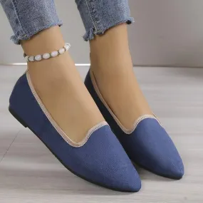 Women's Pointed-Toe Shallow Mouth Flats 22205909C