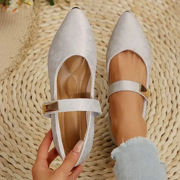 Women's Vintage Buckle Strap Flats 11738733C