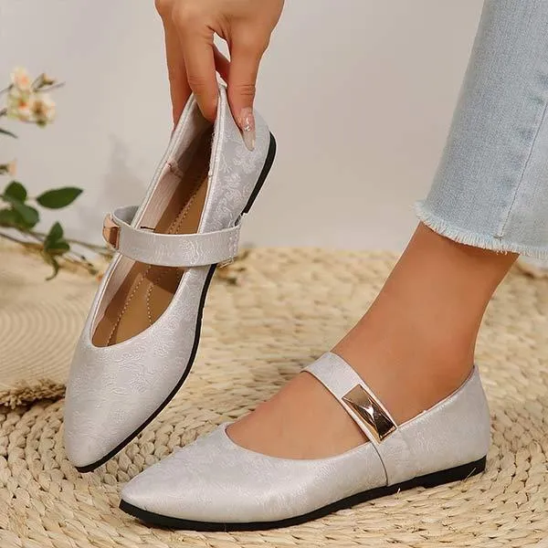 Women's Vintage Buckle Strap Flats 11738733C