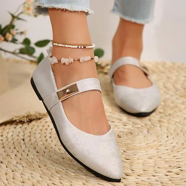 Women's Vintage Buckle Strap Flats 11738733C